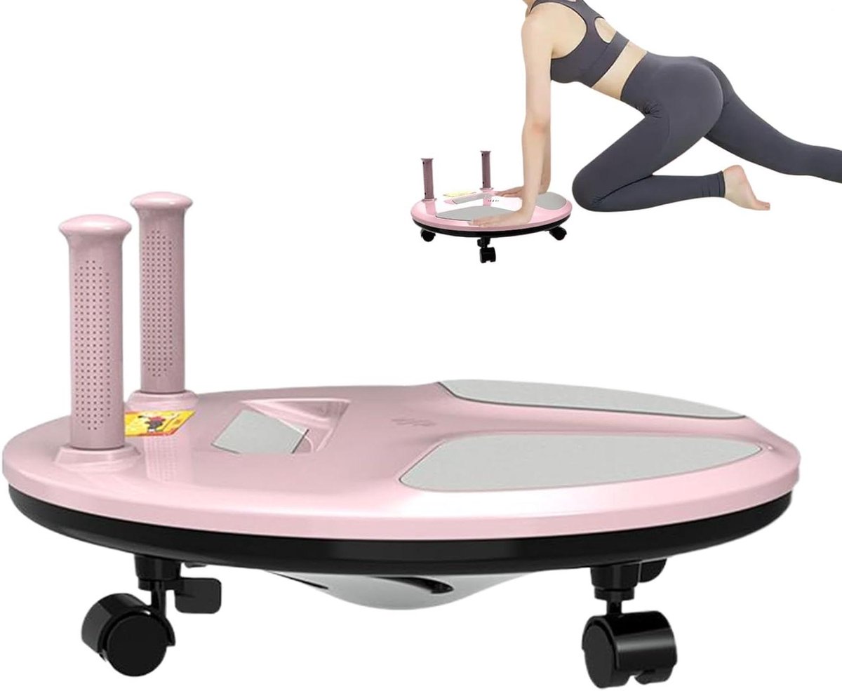 Ab Roller Wiel - Buikspier Trainer - Core Training - Vier Wielen Stabiliteit - 100 kg Belastbaar - Zwart