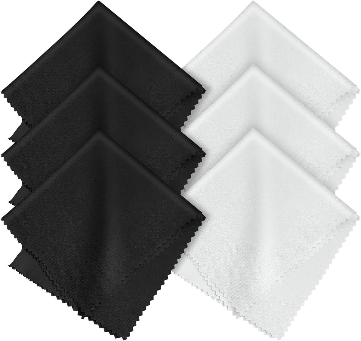 Set van 6 Microvezeldoeken voor Brillen, Tablets en Camera's - Lintvrij, 15x18 cm, Ideaal voor Schoonmaken