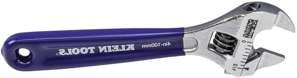 Verstelbare Moersleutel - Momentsleutel Sleutel - Krappe Ruimtes - 40% Slankere Kaken - 4 Inch - Blauw