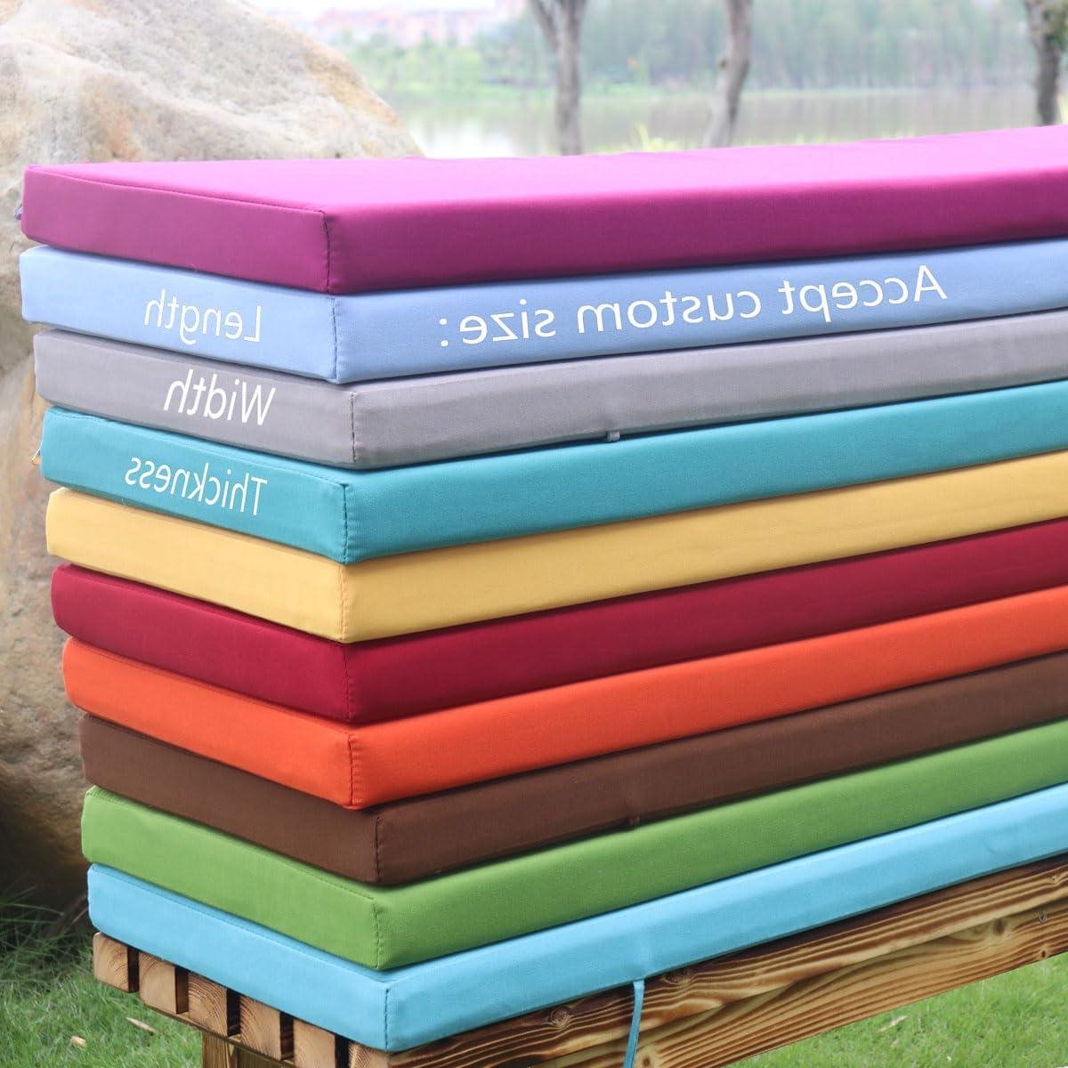 Bankkussen Waterdicht - Zitkussen Tuinbank - Buiten Zitten - Antislip Ontwerp - 170 x 35 x 8 cm - Lichtbruin