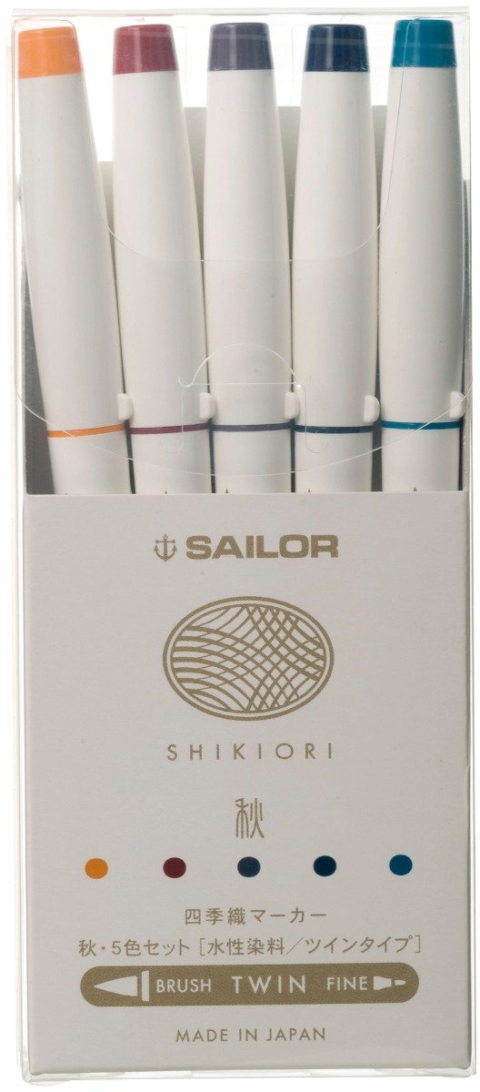 Sailor Shikiori Brush Pennen 5 stuks - Autumn