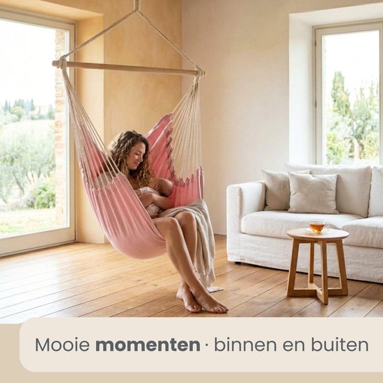 XXL Hangstoel voor 2 Personen - 185x130 Tuin Hangstoel tot 150kg - Zit Hangmat Binnen en Buiten