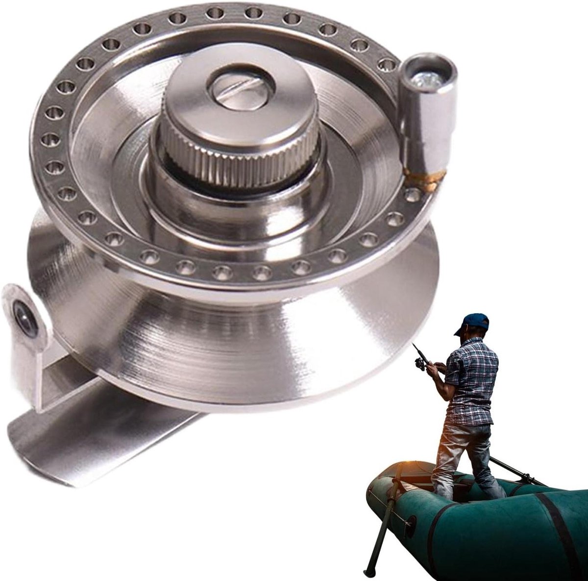 Vismolen aluminiumlegering - Lichtgewicht visaccessoire - Zeevissen & rotsopvang - Geoptimaliseerde beetherkenning - 86 g - Grijs