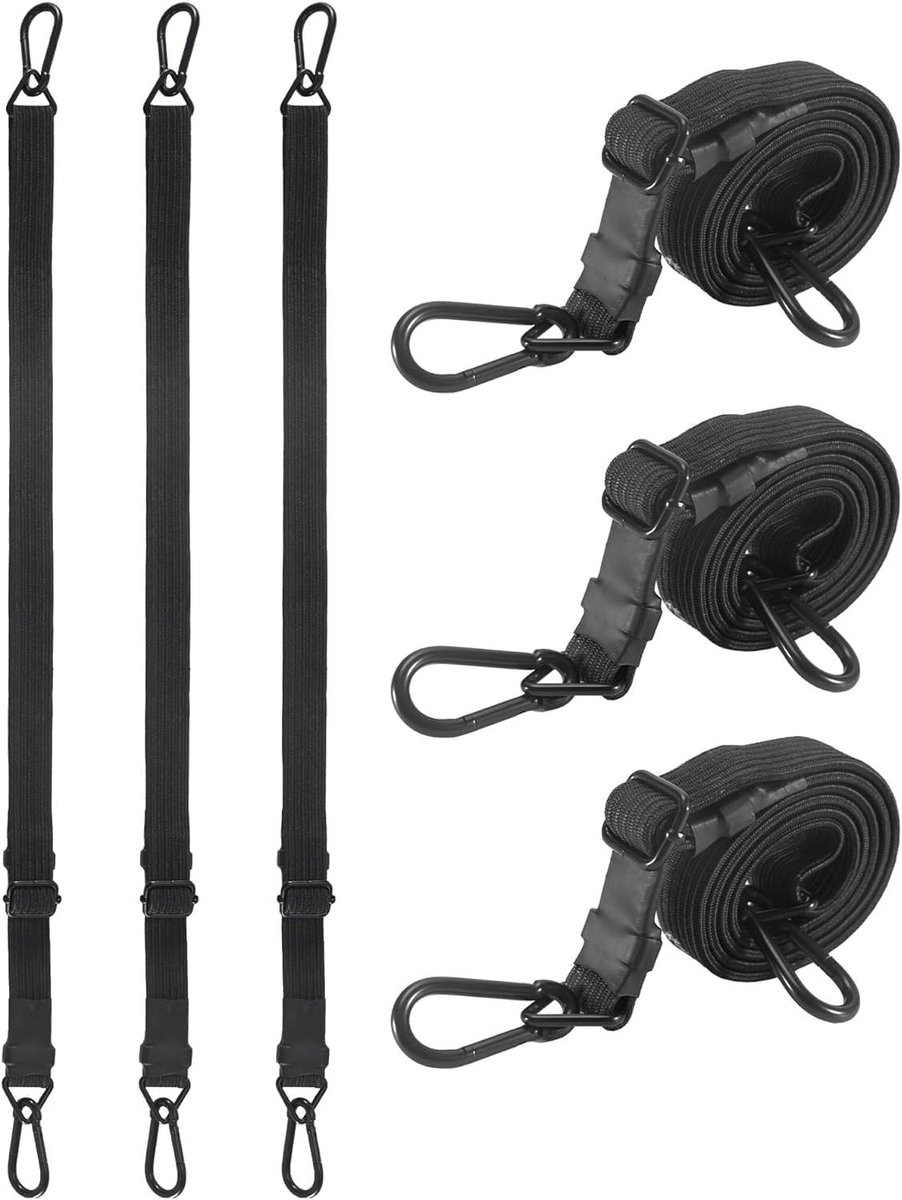Verstelbare Bungee Koorden - Spanbanden Elastisch - Vastzetten Vracht - Verstelbare Lengte - 60 inch - Zwart