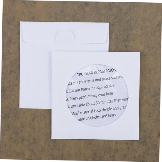 Reparatieset Luifels Boten - Zelfklevende Pleisters - Snelle Reparatie - Waterdicht Vinyl Materiaal - 7x7 cm - Transparant van Merkloos — afbeelding 3