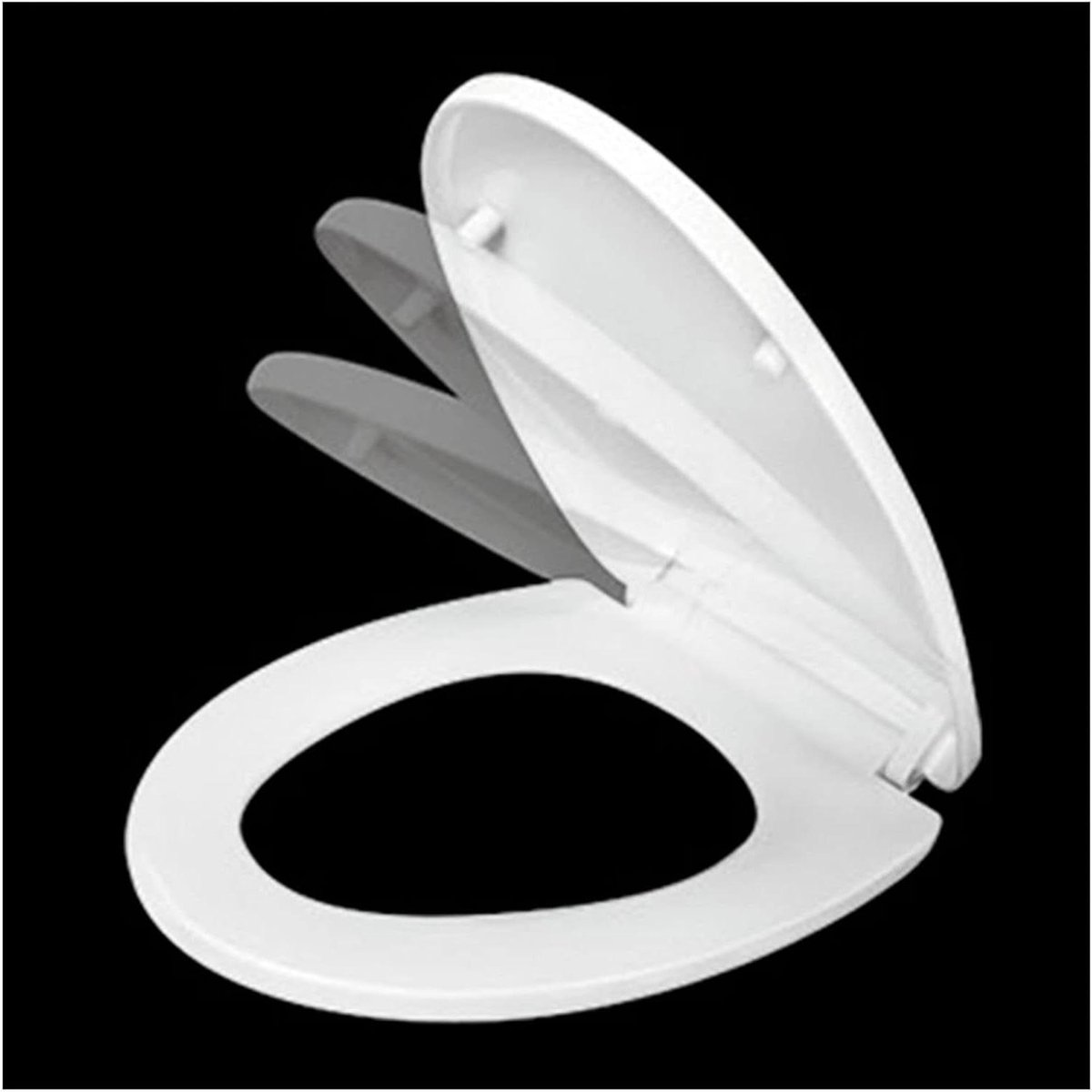 Toiletzitting WC-bril - Toiletdeksel - Stil sluitend - Automatische sluiting - Universeel - Wit