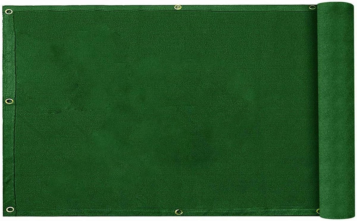 Privacyscherm Balkon - Inkijkbescherming Tuin - Privacy Creëren - UV Bescherming - 80x450cm - Groen