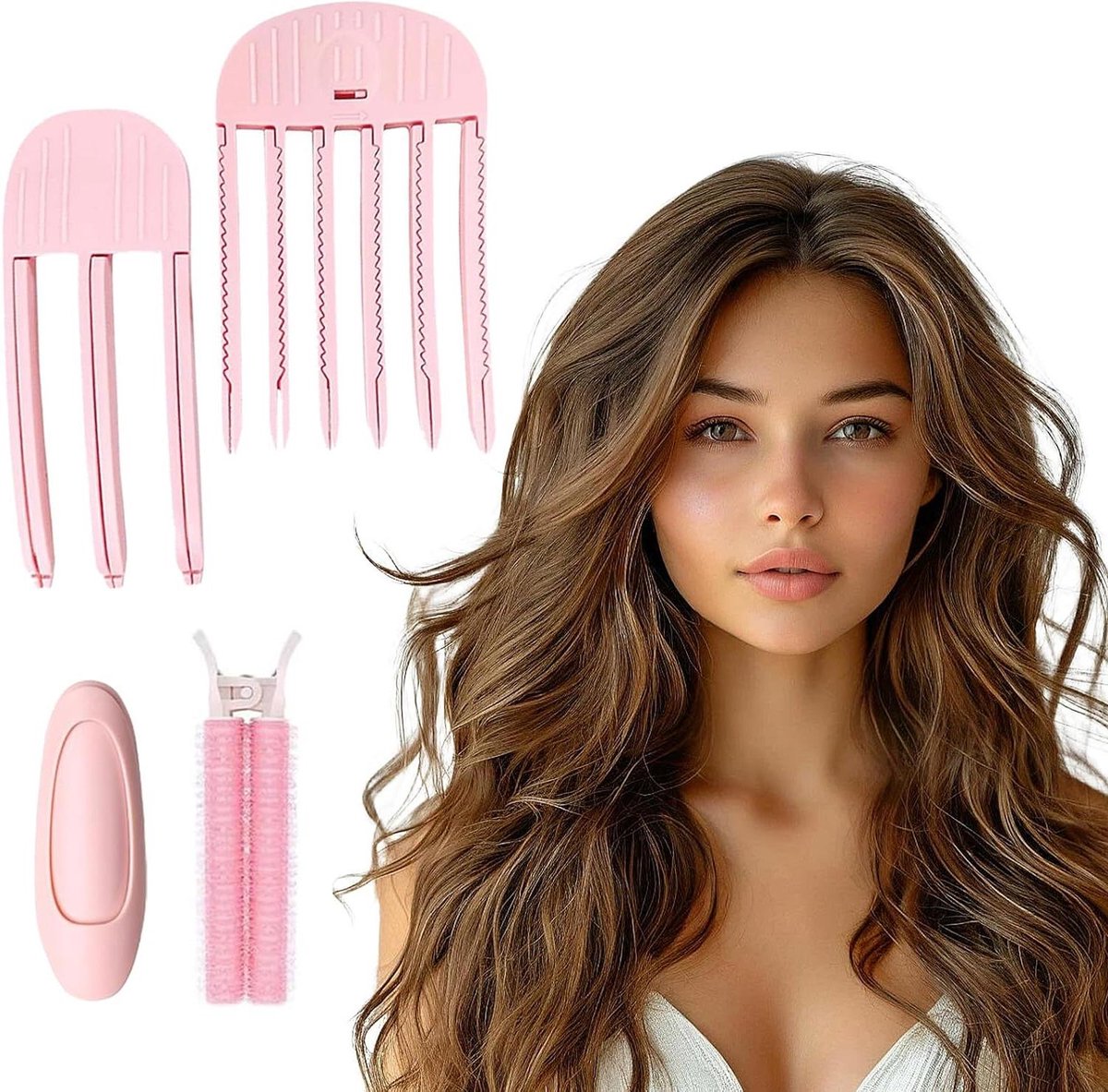 Haarwortelclips - Volume Clips - Haar Volume Creëren - Antislip Grip - 4 Stuks - Roze
