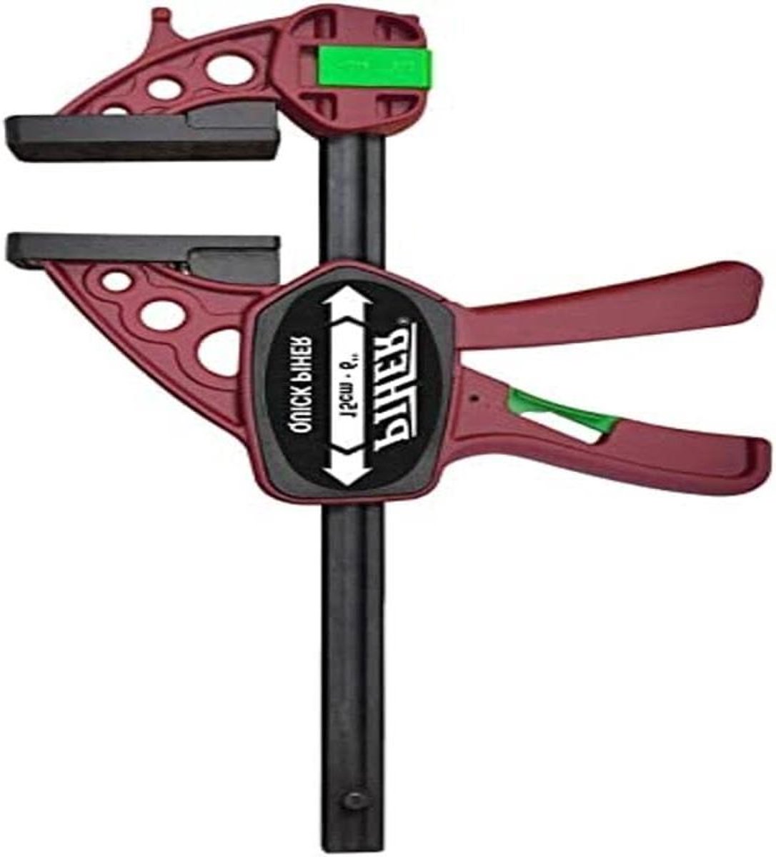 Werkstukspanner - Snelle klem - Werkstukken klemmen - Verstelbaar voor 1 hand - 90x8cm - Zwart