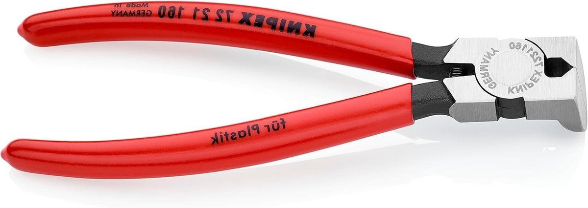 Zijsnijtang - Kniptang kunststof - Precisie knippen - Kunststof handvatten - 160 mm - Rood