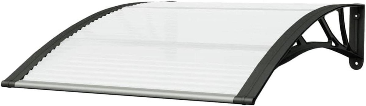 Afdak voor entree - Balkonoverkapping terrasluifel - Bescherming tegen weer - Stabiel frame polycarbonaat - 100 x 80 cm