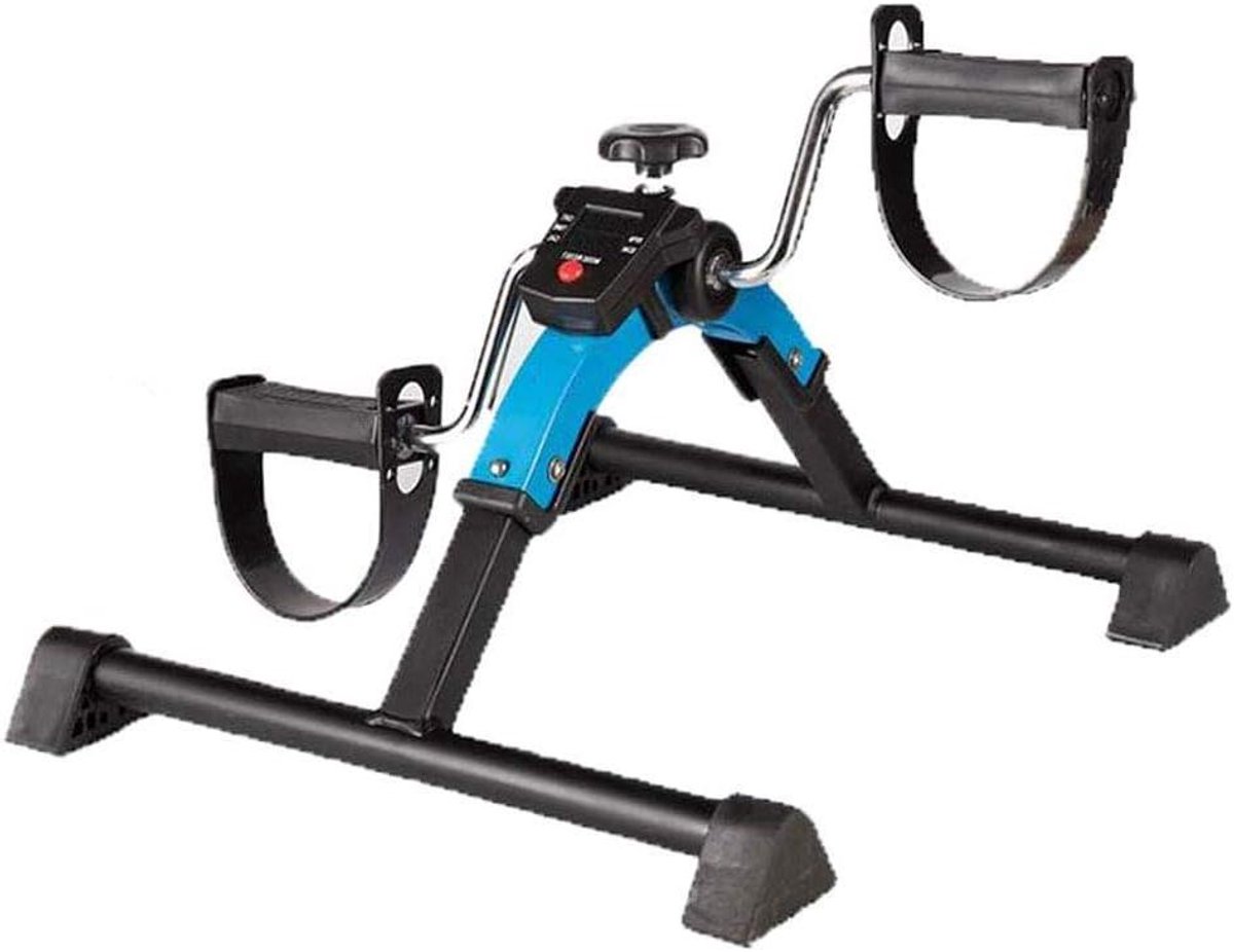 Opvouwbare Mini Hometrainer - Pedaal Trainer - Thuis Cardio - Verstelbare Weerstand - Compact Ontwerp - Zwart