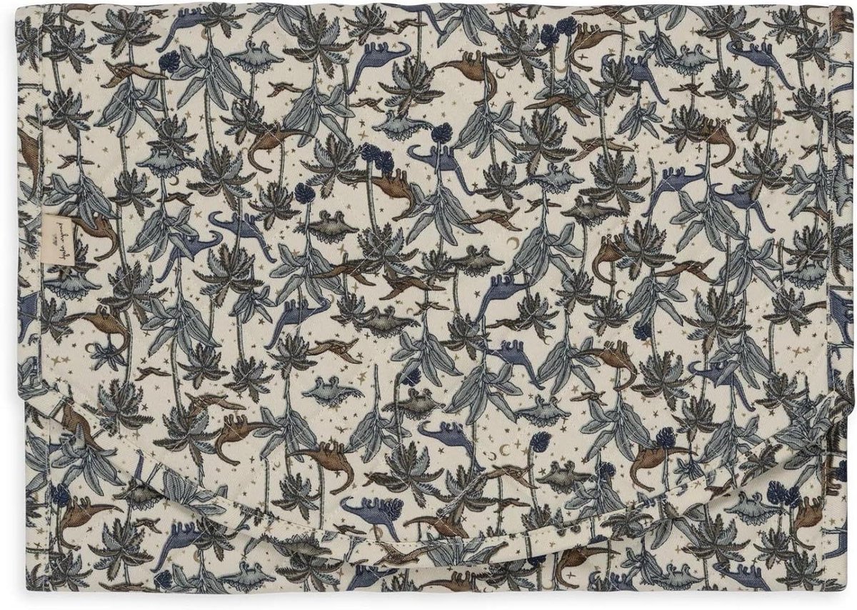 Vouwbare Verschoonmat - Baby Verschoonmat - Onderweg Verschoonen - Met Opbergvakken - 70 cm Lengte - Blauw Dino