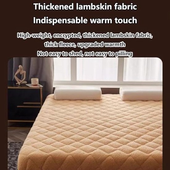 Japanse Futonmatras - Vloerbed Opvouwbaar - Ruimtebesparend Slapen - Traagschuim Vulling - 135 x 200 cm - Beige — afbeelding 5