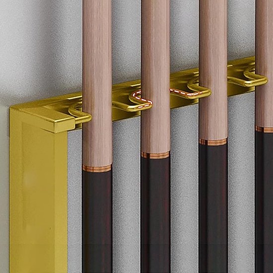 Pool Keu Rek - Biljart Keu Houder - Keuen Organiseren - Duurzaam Metalen Ontwerp - 40x6x50cm - Oranje — afbeelding 2