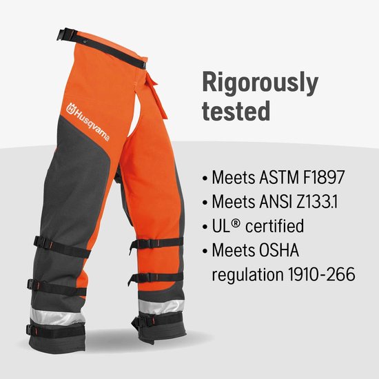 Husqvarna Technical Apron Wrap Chainsaw Chaps 36- to 38-Inch, Chainsaw Safety Equipment with 5 Layers, Adjustable Belt and Gear Pocket, Orange — afbeelding 5