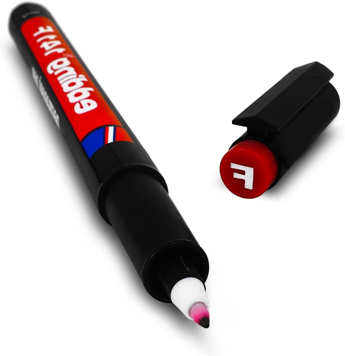 Permanente Stift - Marker Pen - Schrijven op Oppervlakken - Fijne Gelijkmatige Lijn - 0.6mm Punt - Rood