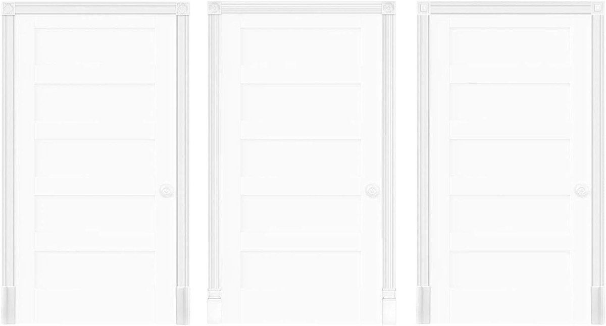 Deuromranding DK07 - frame van PU kunststof wit, set / componenten keuze - HEXIM Perfect (platte lijst D1541)