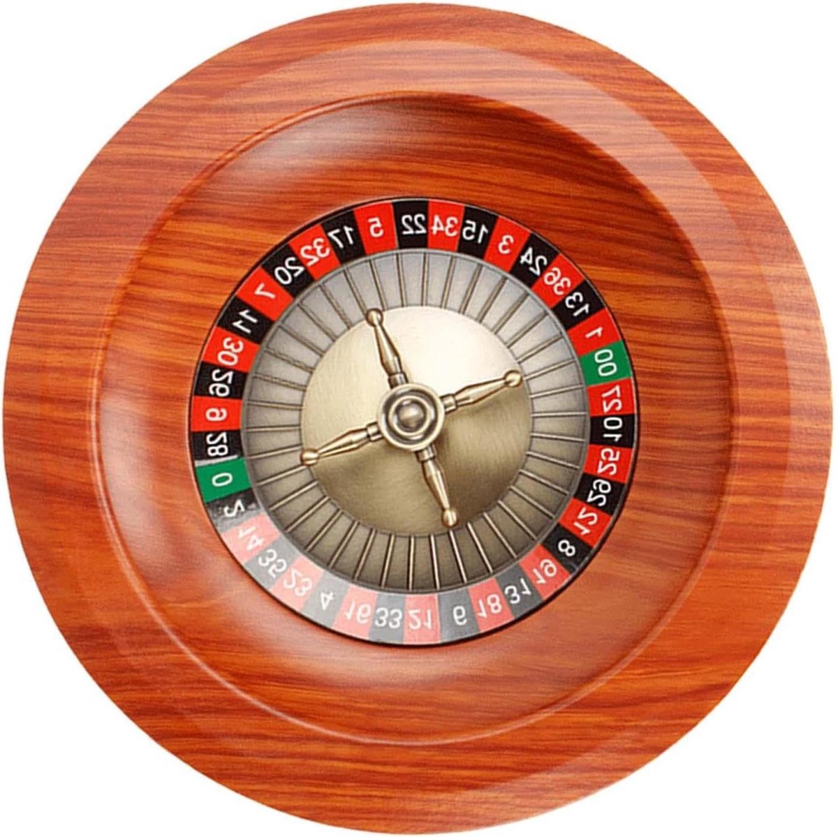 Roulette Wiel - Draaiplateau Spel - Spelavond Organiseren - Duidelijke Nummers - 30.5 cm Diameter - Zwart