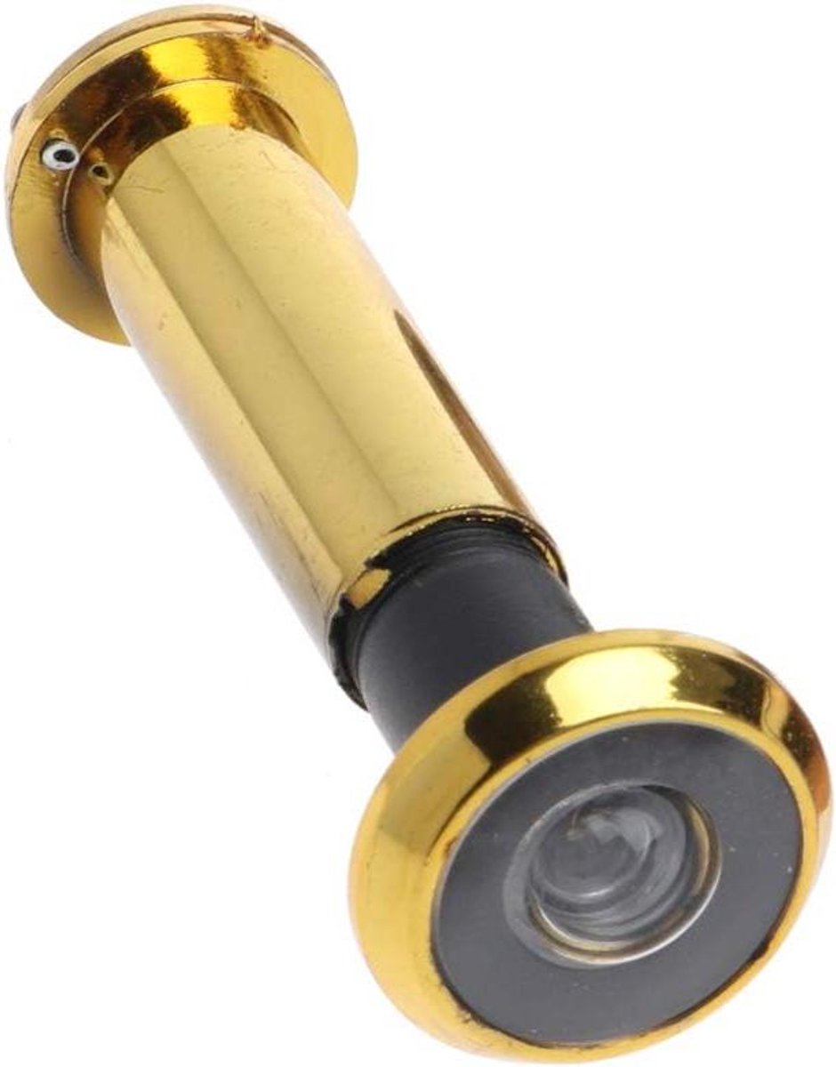 Verborgen Deur Viewer - Kijkgaatje Veiligheid - Bezoekers Identificeren - 220 Graden Zicht - 16mm Diameter - Goud