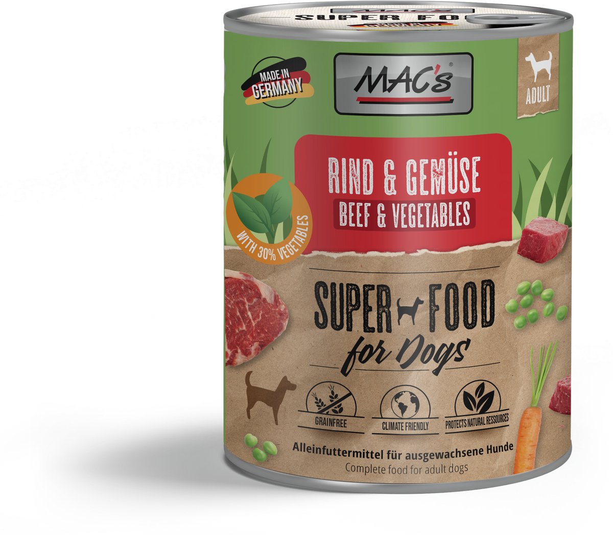 MAC's DOG - Blik 6x800g - Rundvlees & Groenten
