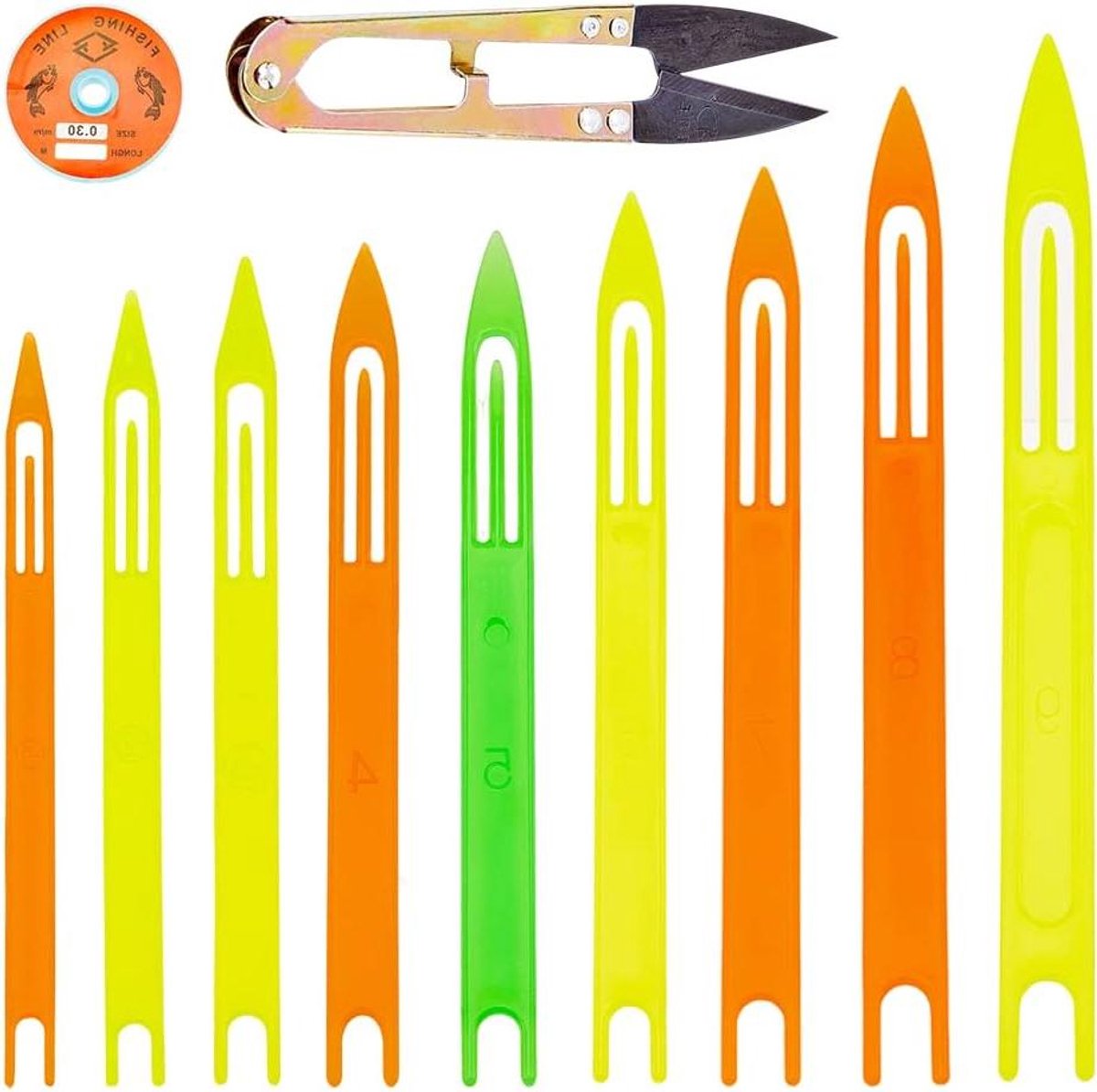 Visnet Naalden - Reparatieset - Netten Herstellen - Compleet Gereedschap - 9 Stuks - Meerdere Kleuren