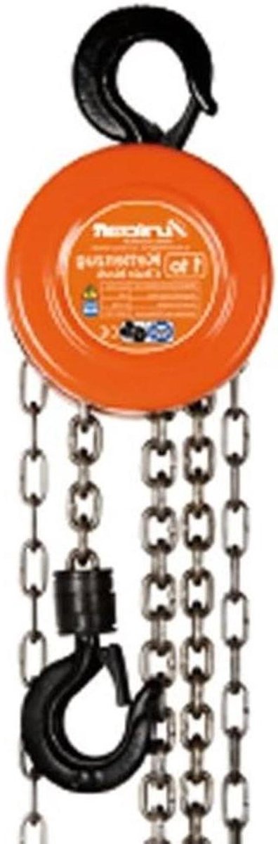 Kettingtakel - Hefwerktuig - Zwaar Werk - Robuuste Behuizing - 1000 kg - Grijs
