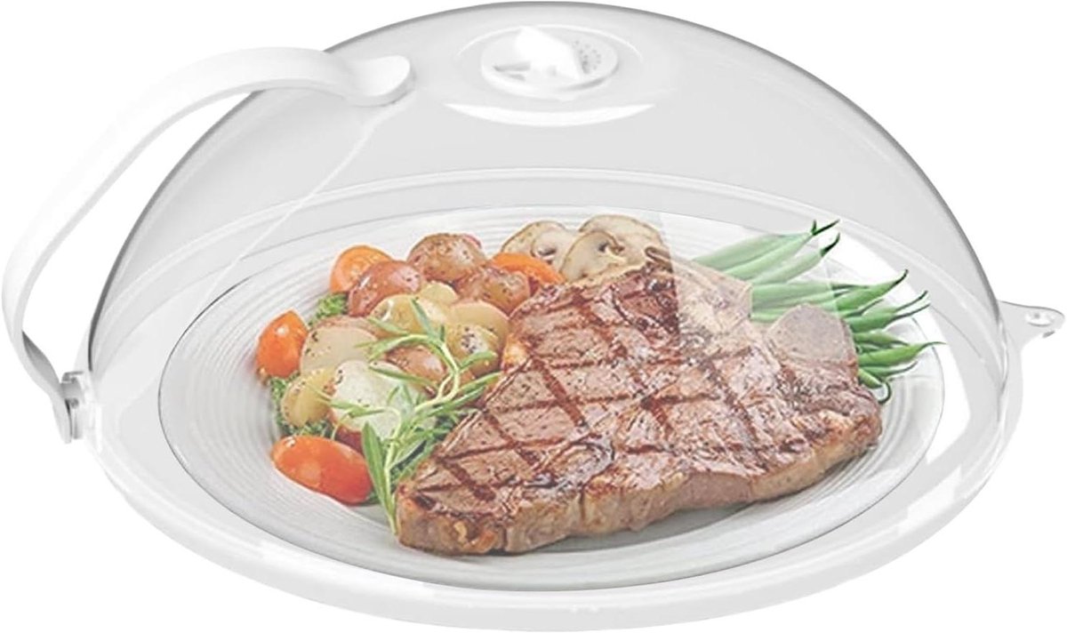 Magnetron Bord Deksel - Voedsel Deksel - Schoon Koken - Hittebestendig PC Materiaal - 26x10cm - Transparant