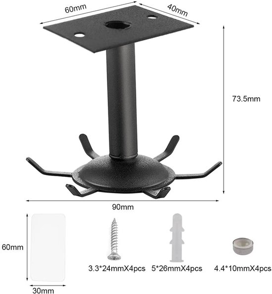 Dailygoods- Keukenhaak 360° Rotatie - Keukenhaakjes Handdoek - Roestvrij Staal - Antislip - Zelfklevend - 6 Haken van Dailygoods — afbeelding 5