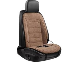 Verwarmd Zitkussen - Auto Stoelverwarmer - Comfortabele Rit - Universele Pasvorm - 105x50cm - Bruin