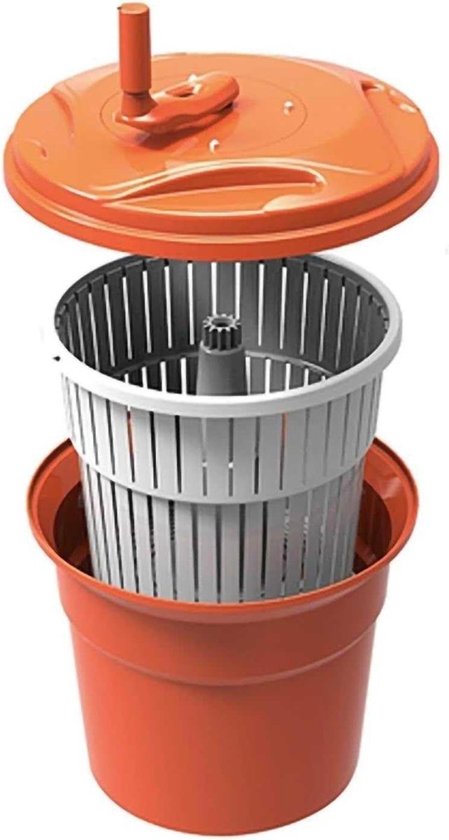 Salade Spinner - Sla Droger - Keuken Gebruik - Grote Capaciteit - 5 Gallon - Wit