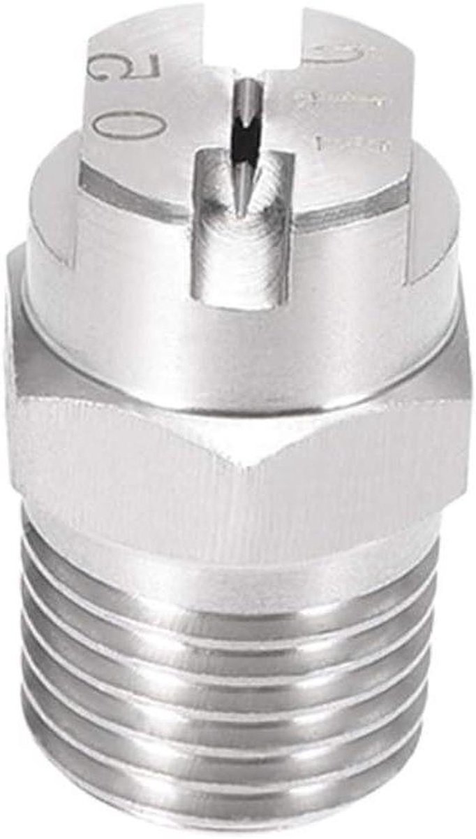 Platte Straalsproeier - Sproeier Punt - Schoonmaken - Roestvrij Staal - 14 mm Opening - Zilver