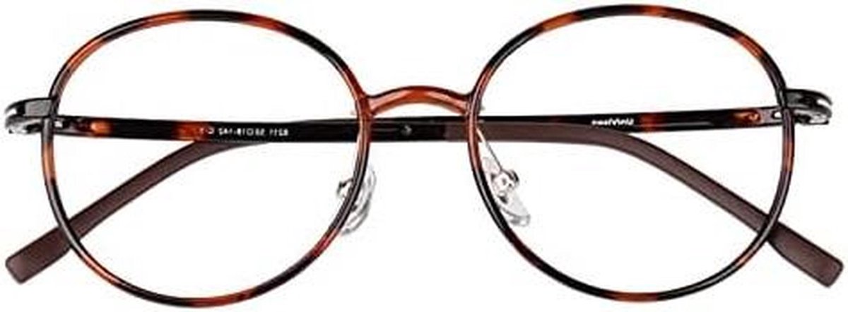 Ronde Leesbril - Computerbril Nerdbril - Ogen Beschermen - Blauw Licht Filterend - 1.0 - Tortoise Shell