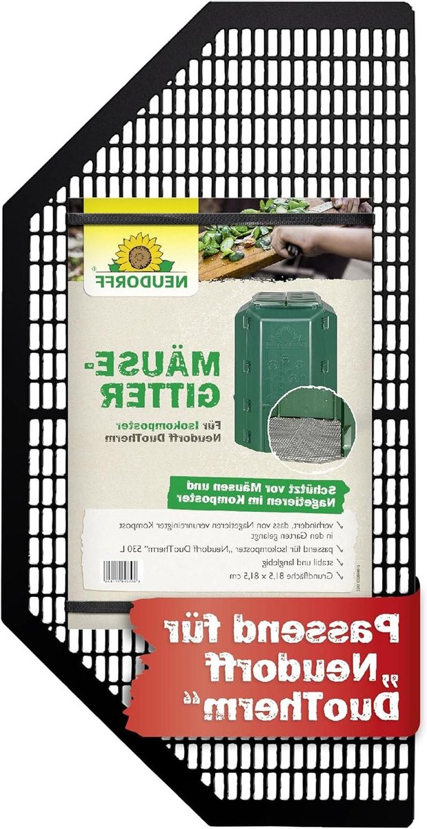 Muizengaas Compostbak - Bodemrooster Knaagdierwering - Compost Beschermen - Stevig Duurzaam Kunststof - 81.5 cm x 81.5 cm - Zwart