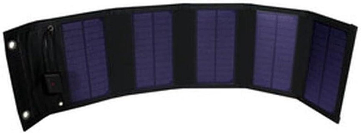 Zonnepaneel Inklapbaar - Zonneoplader Draagbaar - Apparaten Opladen - 15 Watt Vermogen - 300 x 700 x 18.5 mm - Zwart