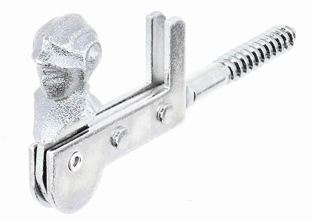 Alberts 314743 luikvastzetter | vrouwenkopje, om in te schroeven | galvanisch verzinkt, gechromateerd | 121 mm