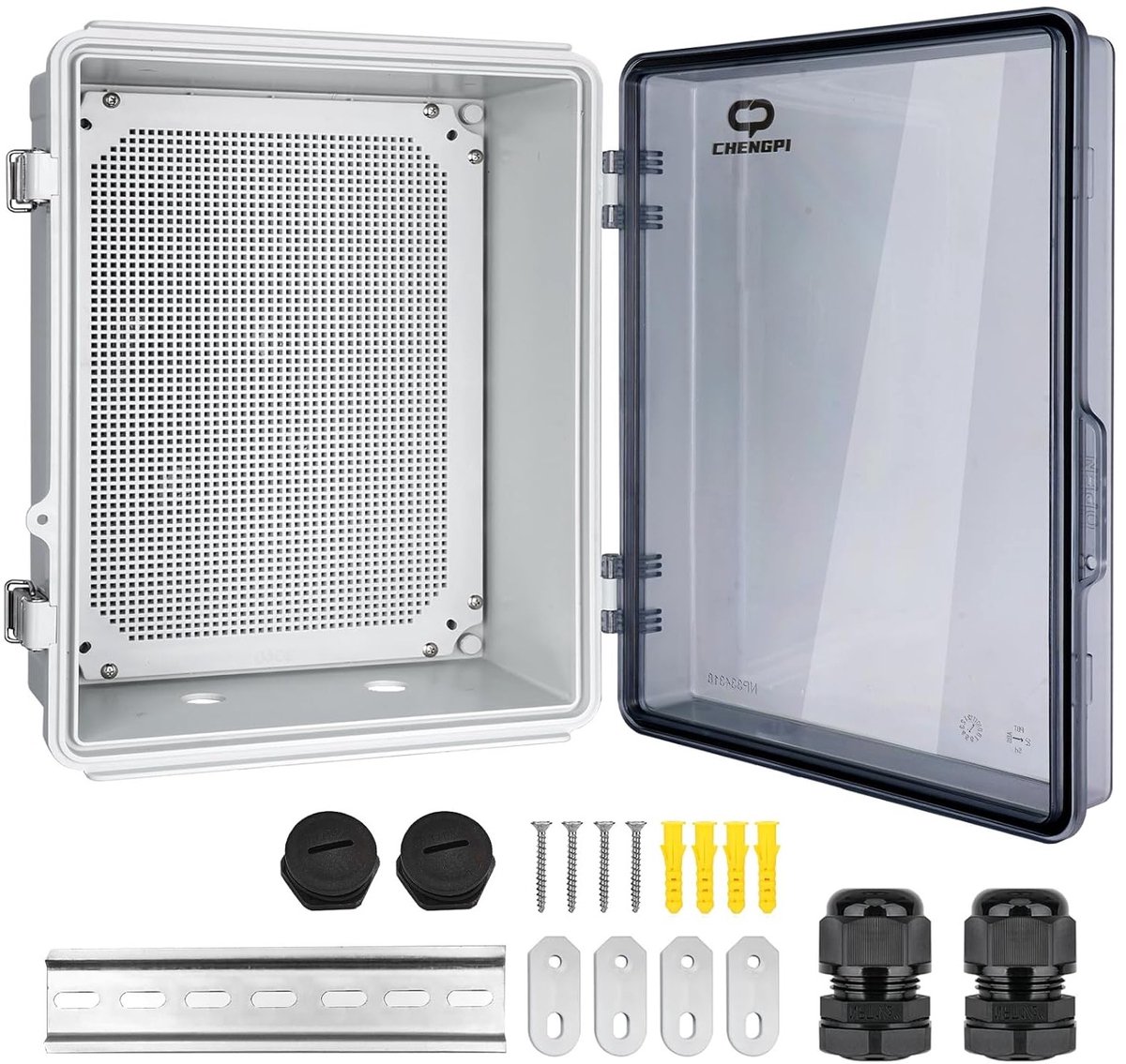 Waterdichte Verdeeldoos voor Buiten, IP65, ABS, Elektrische Aansluitdoos, DIY Behuizing, 300 x 400 x 170 mm, Ideaal voor Tuin- en Bouwprojecten