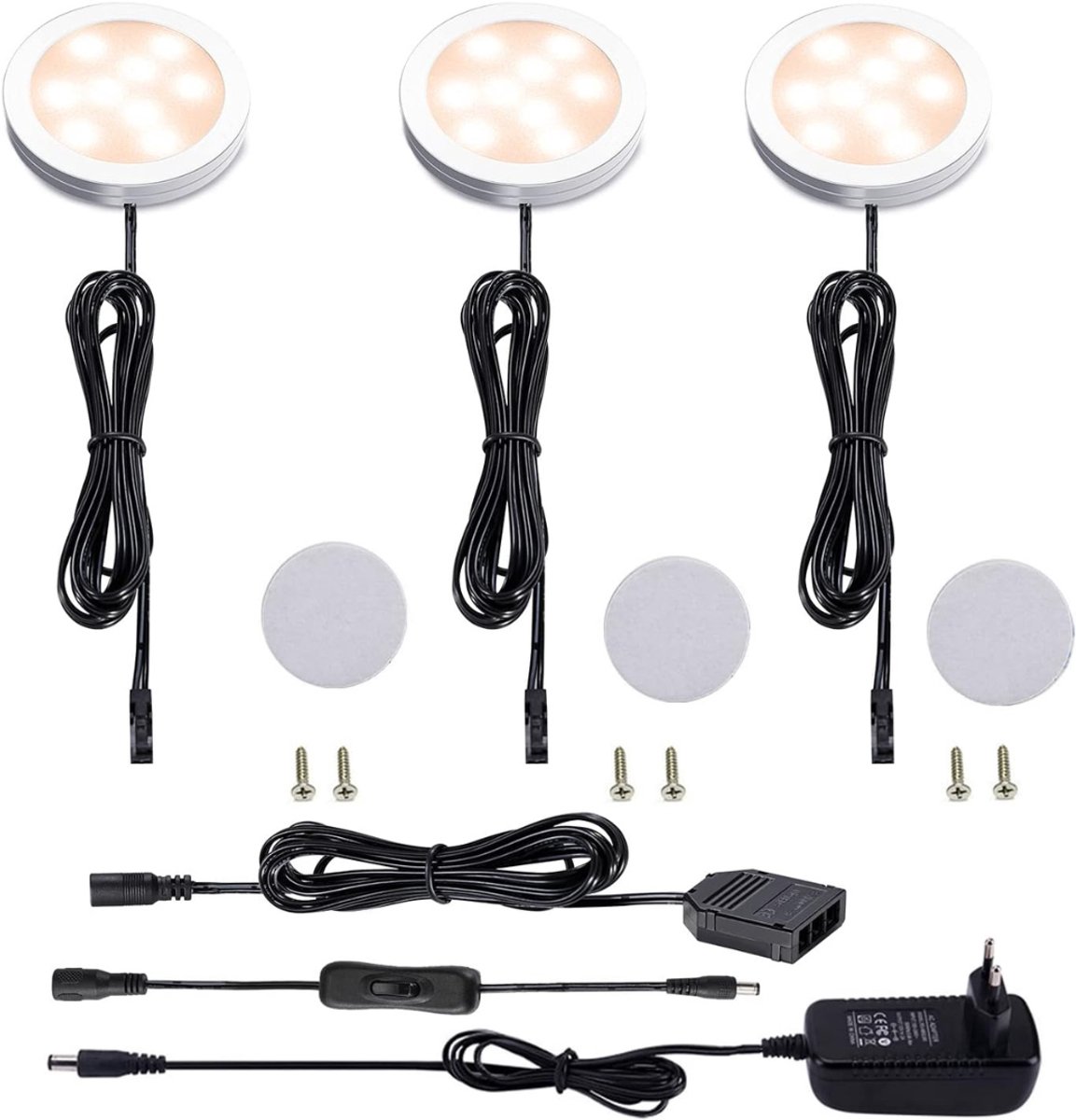 HEZIVO® Keukenverlichting Onderbouw - Onderbouwverlichting 3 Stuks - Kastverlichting - Vitrineverlichting - Wit