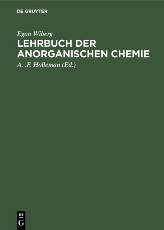 Lehrbuch der anorganischen Chemie - cover