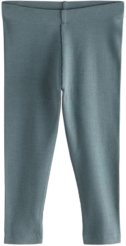 Groene geribbelde legging.