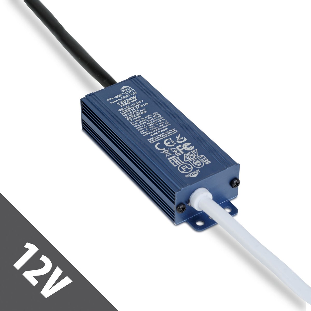 LED Voeding 12V 24W IP67 Waterdicht - Transformator 12V DC 2A - LED Driver Voor Buiten - Geschikt Voor LED Strip, Camera En Tuinverlichting [55001-12IP]