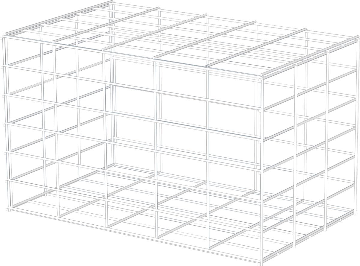 Schanskorf 50x30x30cm, compleet met ringen + tang + afstands.
