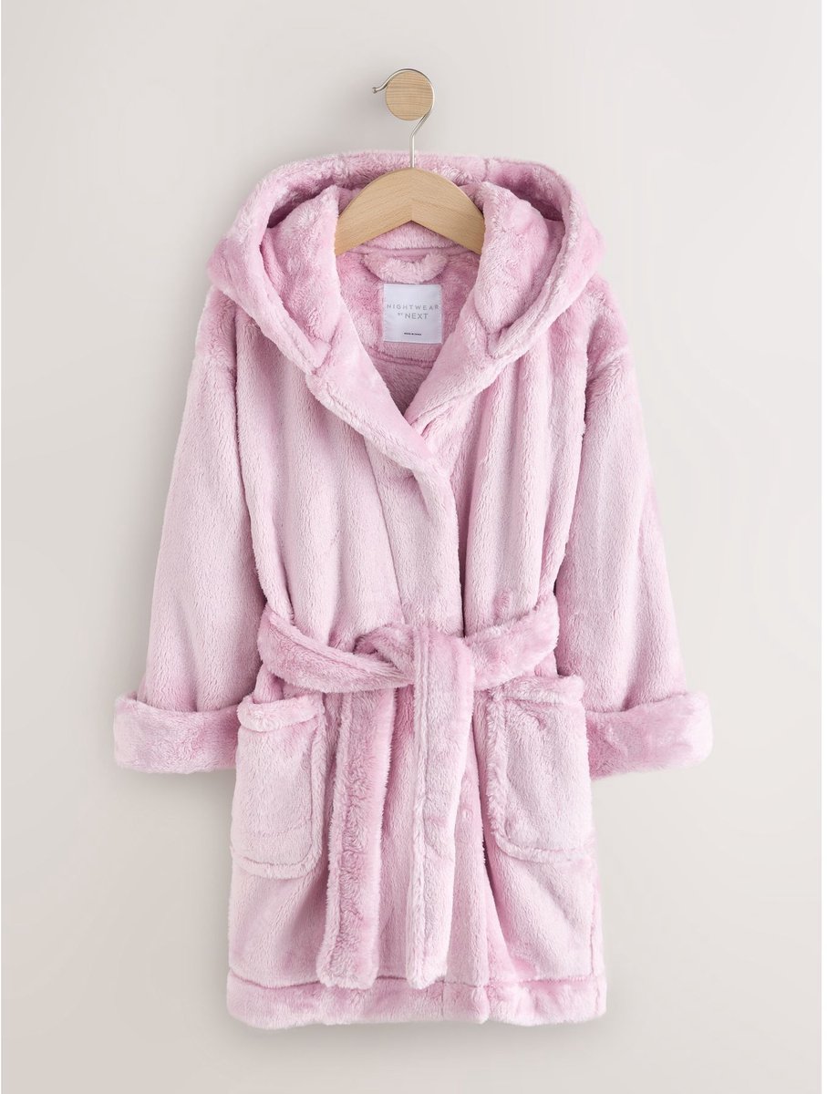 Zacht aanvoelende fleece kamerjas