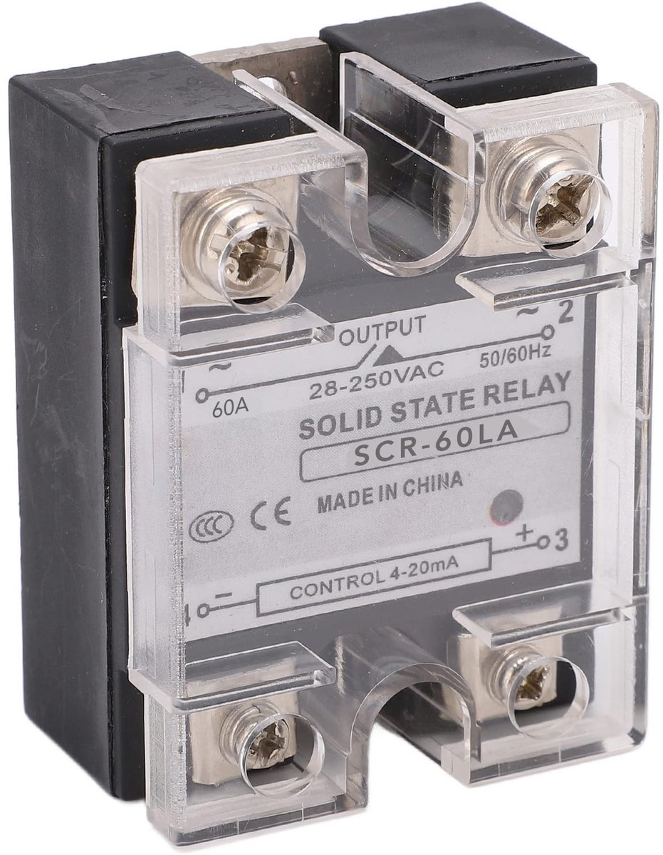 Eujgoov 4-20mA Solid State Relay SCR-60LA - 28-250VAC Stroom- en Spanningsregulator
