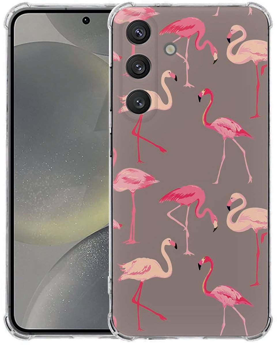 Samsung Galaxy S25 FE Hoesje - Flamingo TPU Antishock