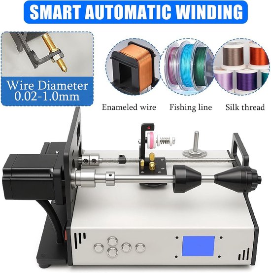 Automatische Wikkelmachine - Spoelwikkelmachine Buizenversterker - Industrieel Spoelen Wikkelen - Intelligent Programma Nauwkeurig - 37 x 32 x 27 cm — afbeelding 4