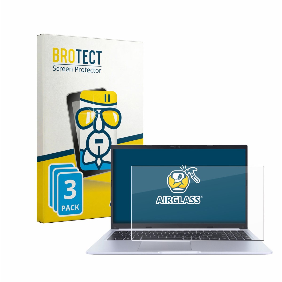 Screenprotector 3 Stuks voor ASUS Vivobook 15 X1502ZA Beschermglas transparant