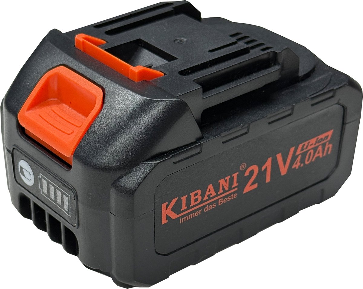 Kibani Gereedschapsaccu 4000 mAh 21V - Geschikt voor Diverse Kibani Gereedschappen - Draadloos - Elektrische accu