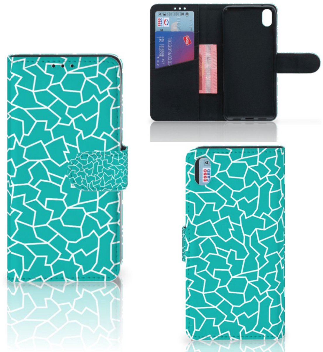 Xiaomi Redmi 7A Hoesje Cracks Blue