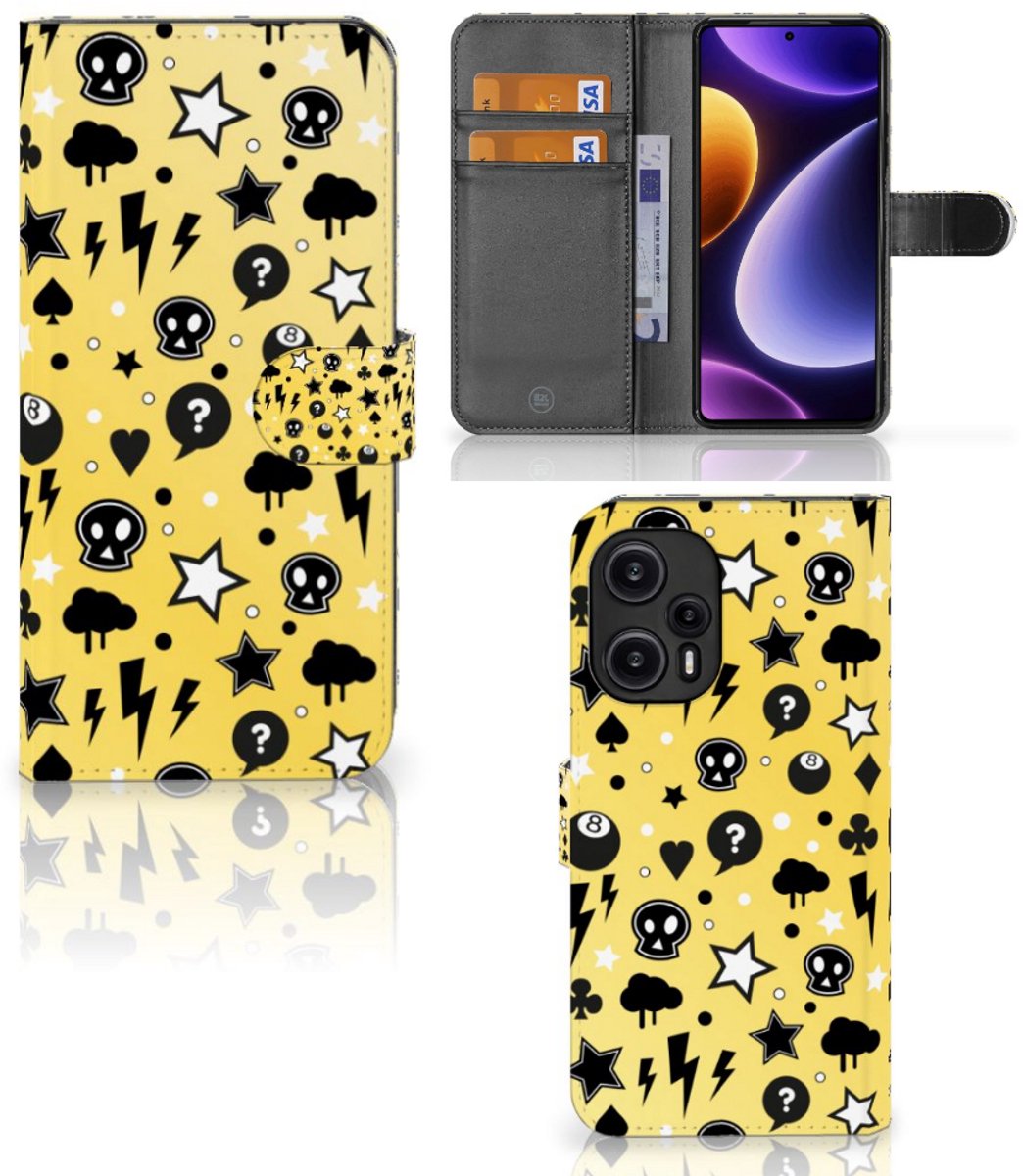 Telefoonhoesje met Naam Xiaomi Poco F5 Punk Geel